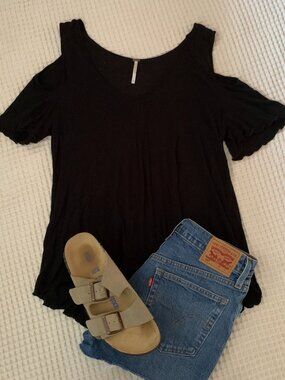 Free People Cold Shoulder Top
